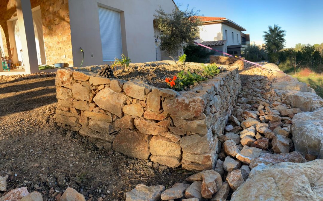 Jardinière en pierre sèche – Les étapes